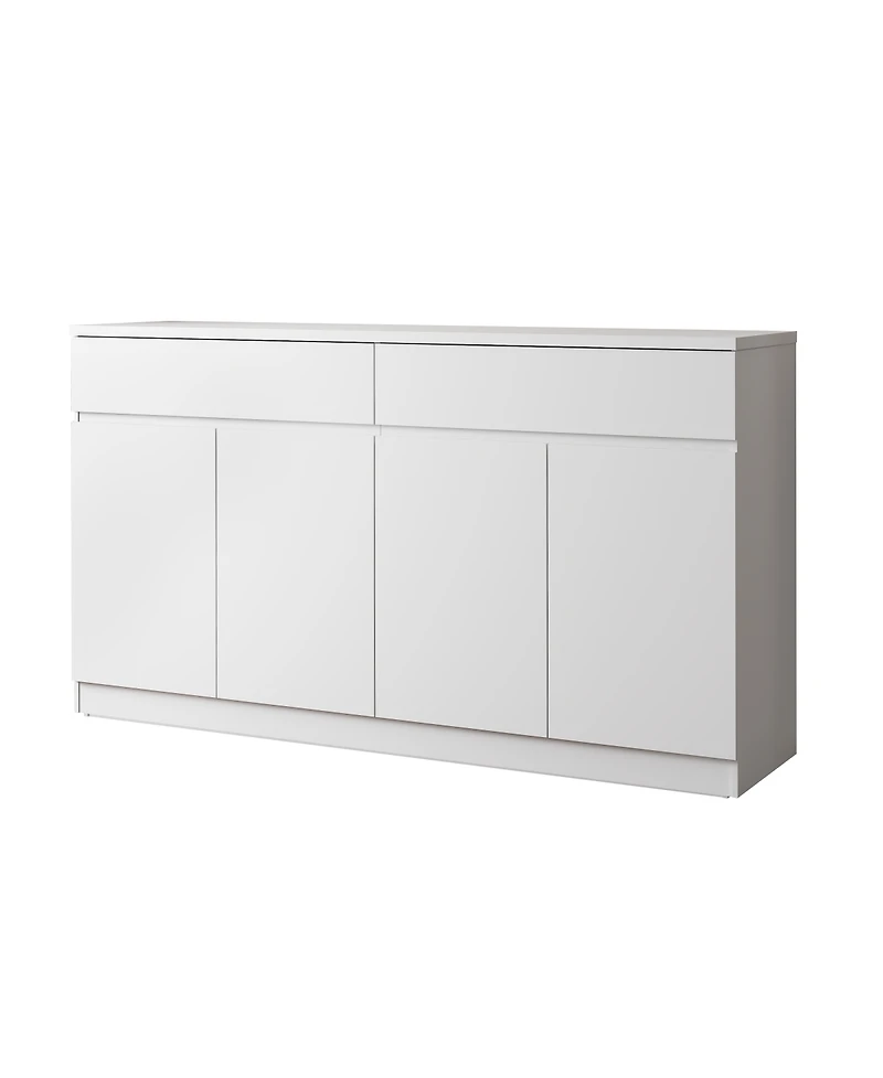 Streamdale Sideboard Buffet Cabinet with Storage, Large Kitchen Cabinet with 2 Drawers, White