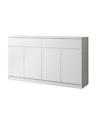 Streamdale Sideboard Buffet Cabinet with Storage, Large Kitchen Cabinet with 2 Drawers, White