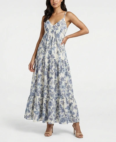 Taylor Women's Floral V-Neck A-Line Dress