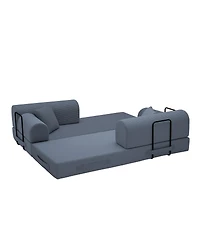 Streamdale Furniture Corduroy Convertible Sleeper Sofa Bed with Pillow