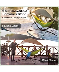 Streamdale Furniture Portable Outdoor Hammock with Stand, Sunshade & Bag