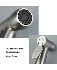 Rainsken Stainless Steel Handheld Bidet Sprayer for Toilet, Bathroom Bidet Accessory Attachment with Hose