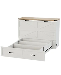 Streamdale Furniture Murphy Bed with Charging Station & Storage Drawer