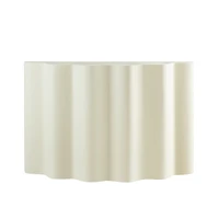 Streamdale Furniture Fiberglass Entryway Table for Living Room, Narrow Console Table, Modern Wavy Design