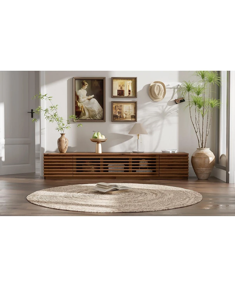 Streamdale Furniture 70" Modern Tv Stand for TVs up to 80" with Cable Management & Soft-Closing Hinges