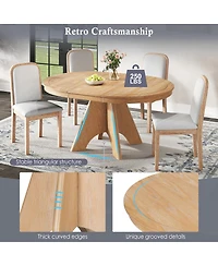 Streamdale Furniture Vintage Extendable Dining Table (4-6 Person, 42-58 Inch