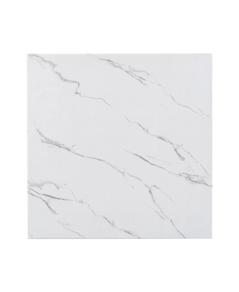 Streamdale Furniture 5-Piece Counter Height Dining Set with Faux Marble Table & Velvet Chairs