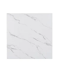 Streamdale Furniture 5-Piece Counter Height Dining Set with Faux Marble Table & Velvet Chairs