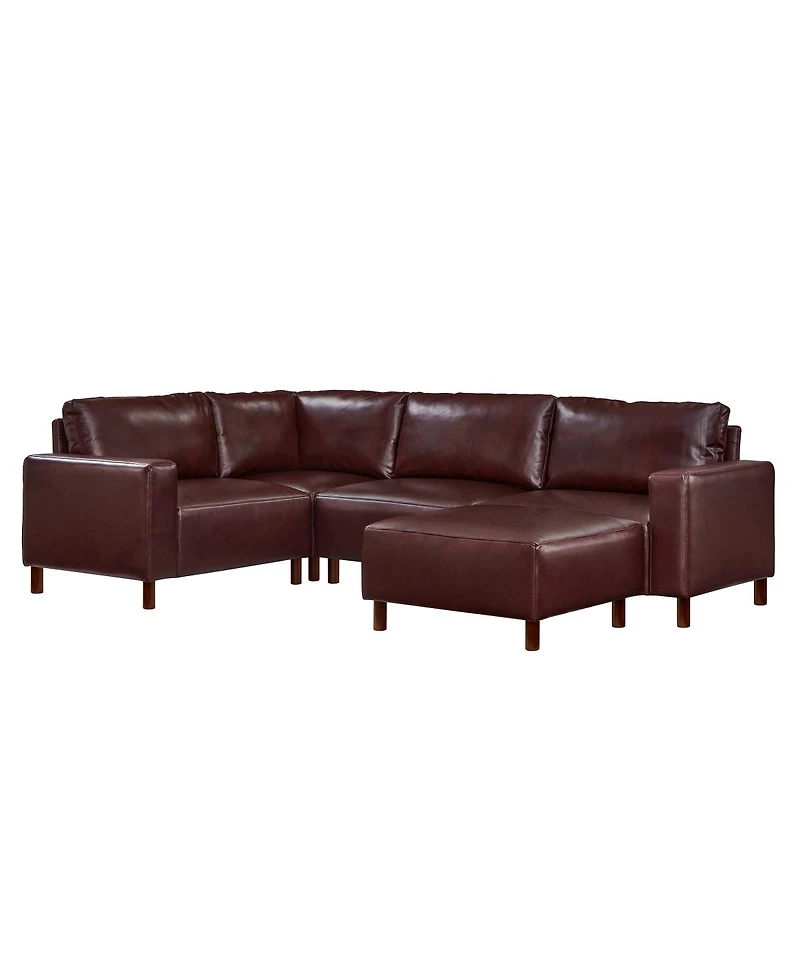 Streamdale Furniture Modern Luxury 5-Piece Modular Sectional Sofa with Ottoman