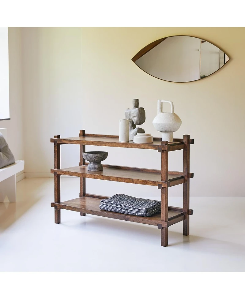 Tikamoon Arko bookcase in solid mango wood