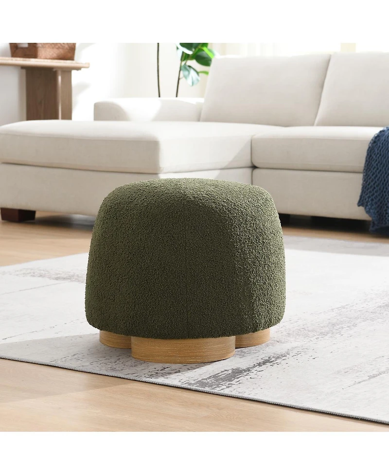Streamdale Furniture Fully Assembled Teddy Fabric Ottoman Footstool
