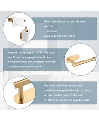 Rainsken Self Adhesive Toilet Paper Holder