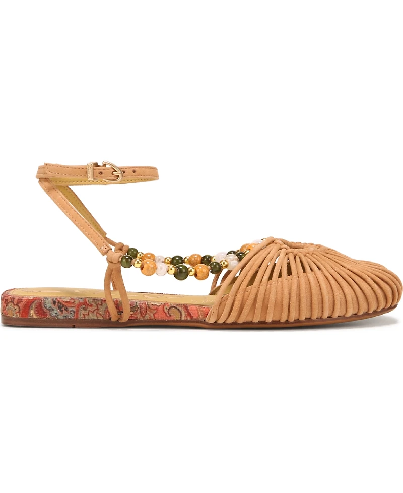 Circus Ny by Sam Edelman Women's Kassie Caged Ankle Strap Flat Sandals