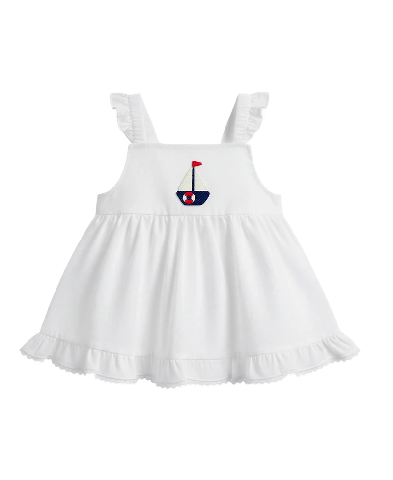 Sperry Baby Girls' Ruffle-Straps Tank Top & Shorts with Hairclip, 2-Piece Set