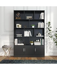 Streamdale Furniture 10 Cube 3 Door Wood Modern Storage Organizer Bookshelf