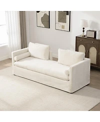 Streamdale Furniture Chenille Double-Seater Sofa with Pillows