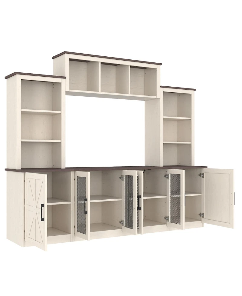 Streamdale Furniture Wall Unit Entertainment Center with Charging Station & Usb