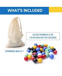 Gse Games & Sports Expert 15" Jumbo Oak Wood Chinese Checkers Board Game Set with Colorful Glass Marbles, Classic Board Game