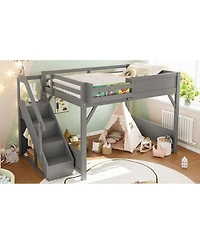 Streamdale Furniture Loft Bed with Wardrobe & Storage, Solid Wood