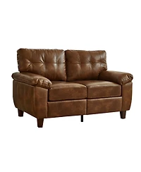 Streamdale Furniture Modern Faux Leather 3-Seater & Loveseat Sofa with Storage