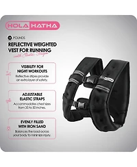 HolaHatha Weighted Vest for Running with Reflective Stripes and Elastic Straps