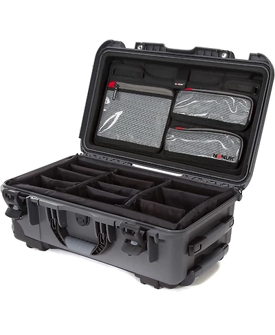 Nanuk Wheeled Series 935 Lightweight Nk-7 Resin Waterproof Hard Case with Lid Organizer and Padded Dividers, Graphite