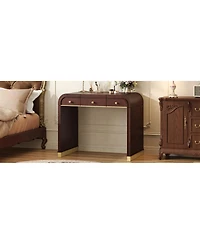 Streamdale Furniture Classic Wood Vanity Desk with Flip Mirror, 3-in-1 Dressing Table