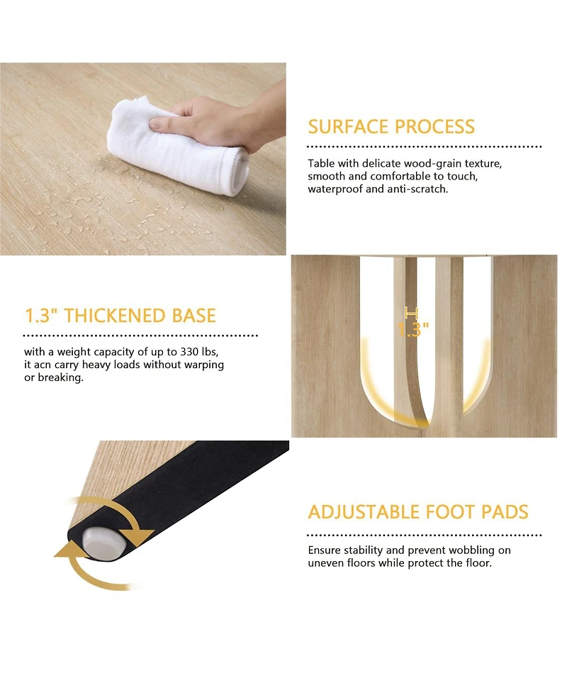 Streamdale Furniture 47.3" Round Dining Set with 4 Upholstered Chairs -