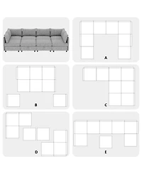 Streamdale Furniture Modular Sectional Sofa with Storage and Sleeper Functionality