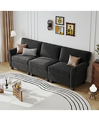 Streamdale Furniture 94" 3-Seater Corduroy Sofa Couch with Deep Seats & Removable Cushions