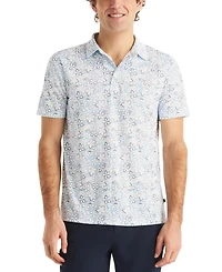 Nautica Men's Short-Sleeve Floral Outline Print Golf Polo Shirt