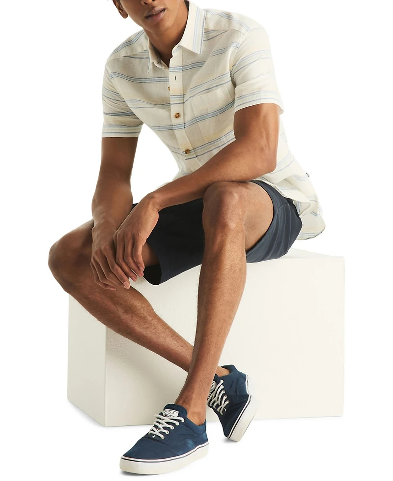 Nautica Men's Short-Sleeve Horizontal Stripes Shirt
