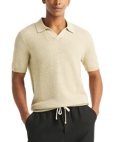 Nautica Men's Short-Sleeves Sweater Polo Shirt