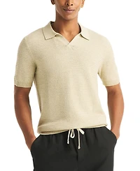 Nautica Men's Short-Sleeves Sweater Polo Shirt