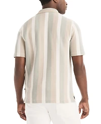 Nautica Men's Short-Sleeve Textured Stripe Polo Shirt