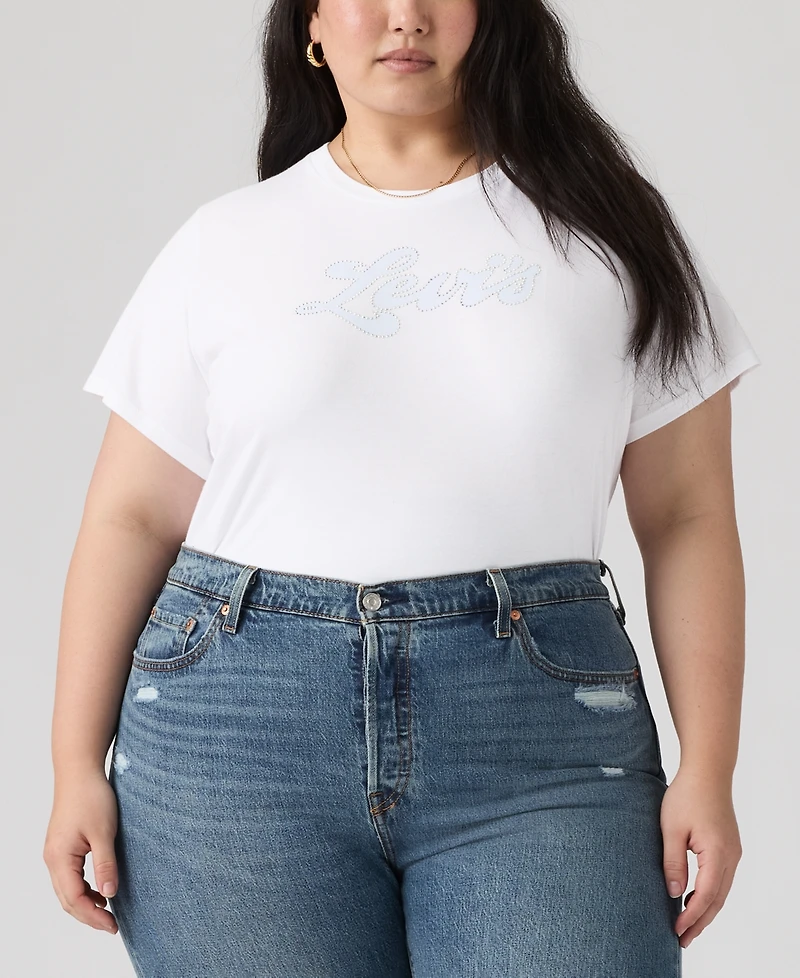 Levi's Plus Crew Neck Short-Sleeve Logo T-Shirt