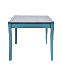 Streamdale Furniture Mid-Century 6-Piece Wood Dining Set with Drawer, Chairs & Bench