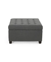 Streamdale Furniture Upholstered Tufted Fabric Storage Ottoman
