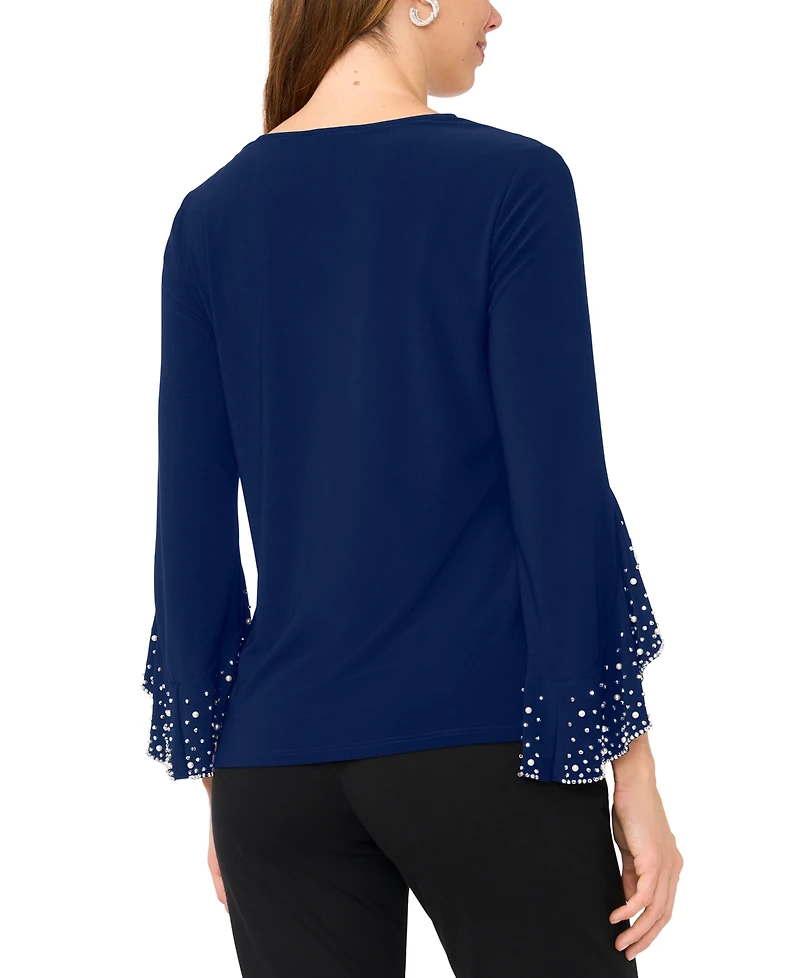 Msk Petite Long-Sleeve Dress