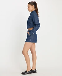 Good American Women's Denim Mini Skort