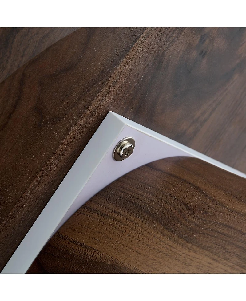 Streamdale Furniture wood grain Mdf circular coffee table - 23.6" D x 13.7" H