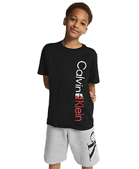 Calvin Klein Boys' 8-20 Ck Graphic Knit Pull-On Shorts
