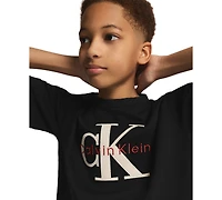 Calvin Klein Boys' 8-16 Mesh Applique Short-Sleeve T-Shirt