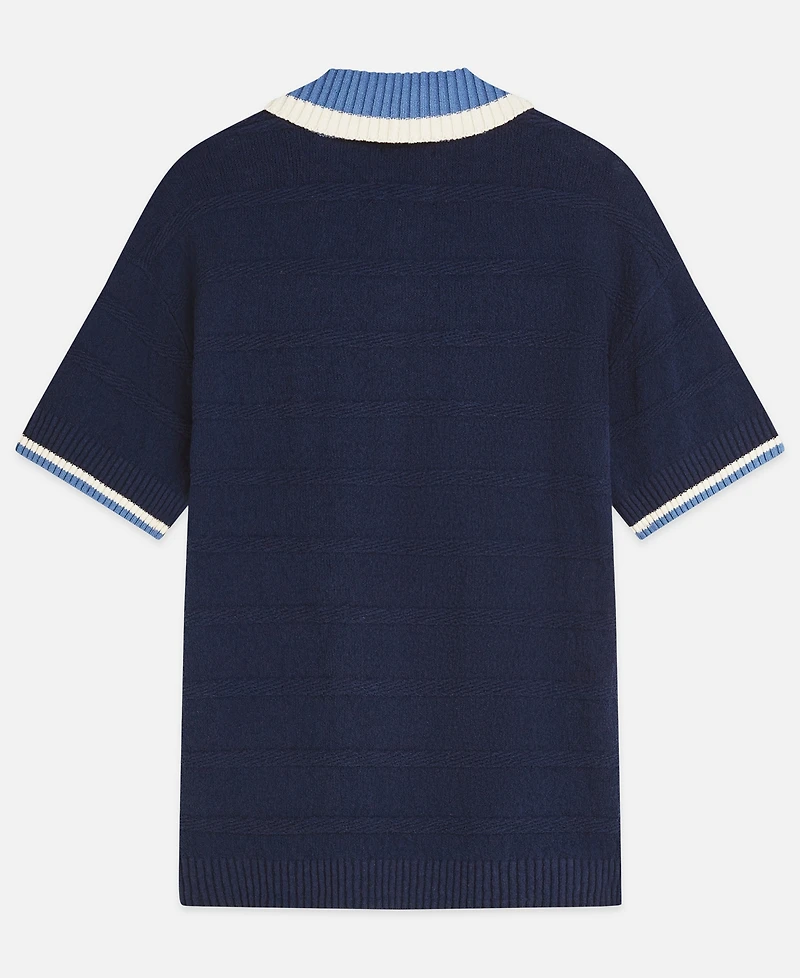 Scotch & Soda Men's Structured Knitted Regular-Fit Polo Shirt