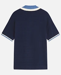 Scotch & Soda Men's Structured Knitted Regular-Fit Polo Shirt