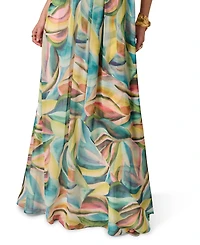 Adrianna Women's Printed Chiffon Long Dress