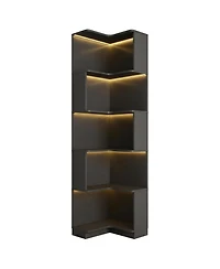 Rainsken 5 Tier Corner Bookshelf