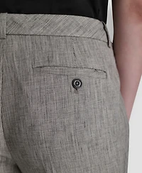 Dkny Petite Crosshatch Modern Fit Pants