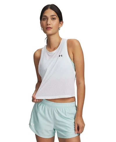 Under Armour Women's Tech Sport Mesh Crop Sleeveless Tank Top