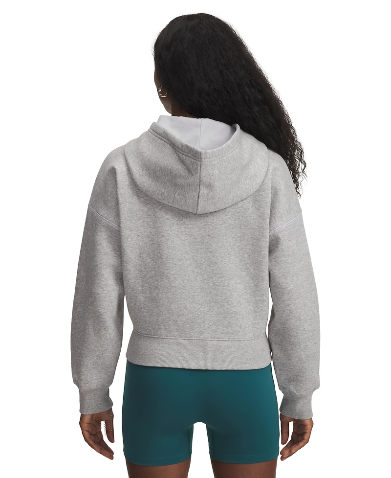 Under Armour Women's Rival Script Crop Full Zip Sweatshirt